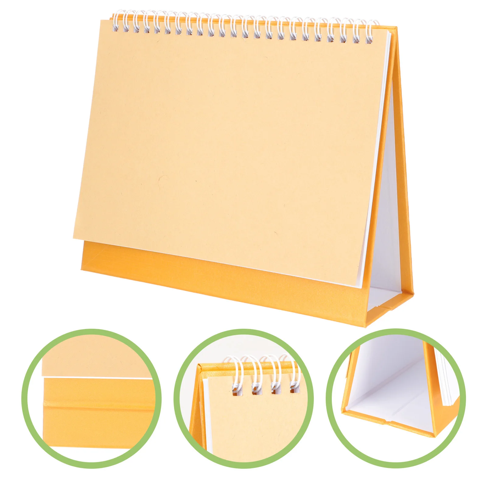 

1Set DIY Blank Desk Calendar Hand Painted Decorative Office Memo Standing Calendar Creative Drawing Gift for