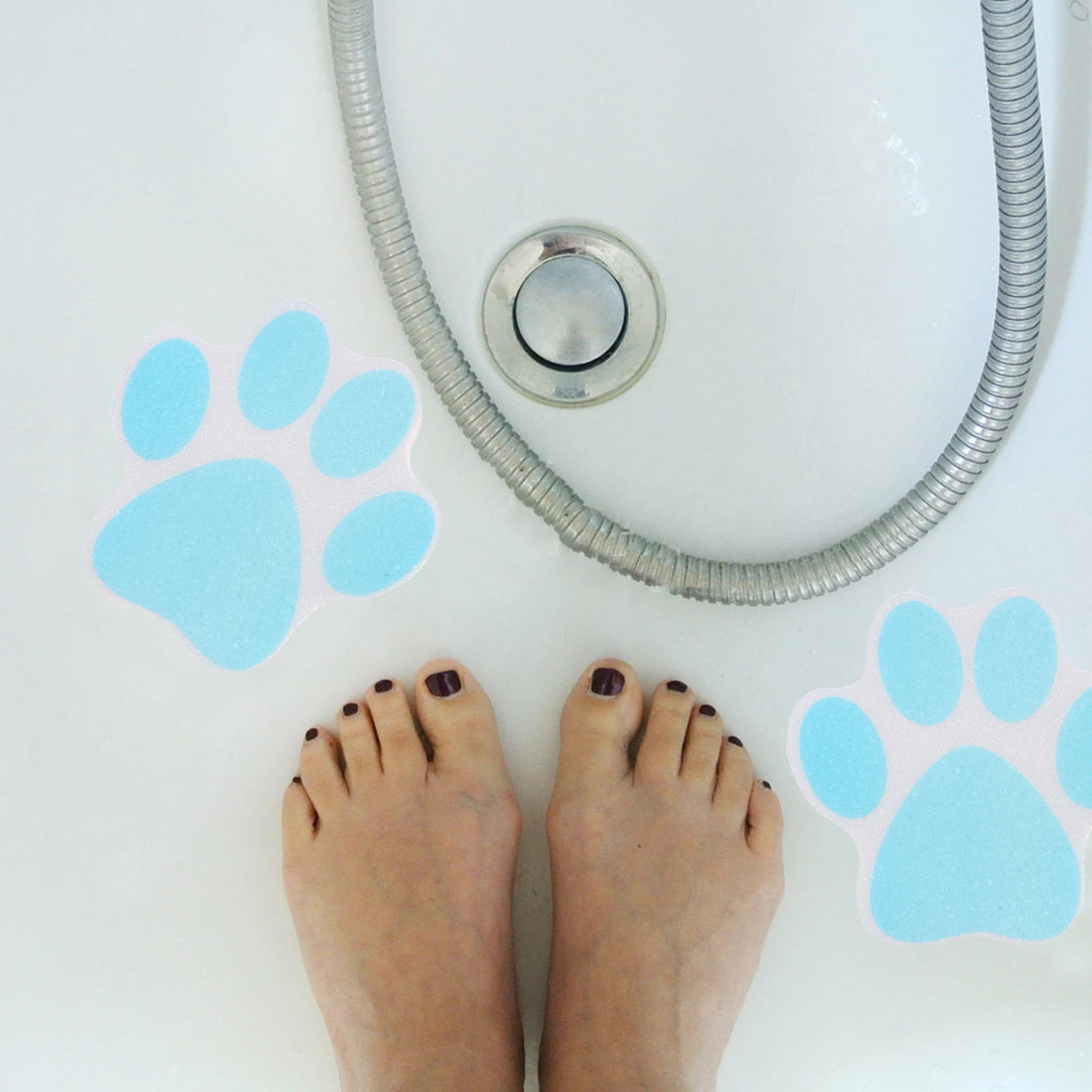 

10pcs Paw Style Non-Slip Bathtub Stickers Anti-Slip Shower Floor Adhesive For Bathroom Pool Stairs