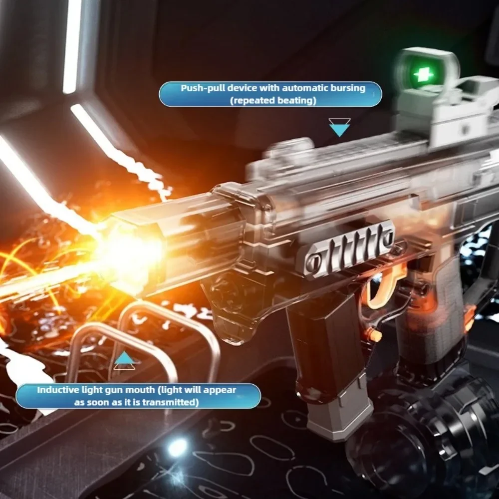 MK3 pistolet à eau électrique jouet grande capacité lumière Flash fraîche eau absorbante prise de vue continue été jouet de plage en plein air pour les enfants