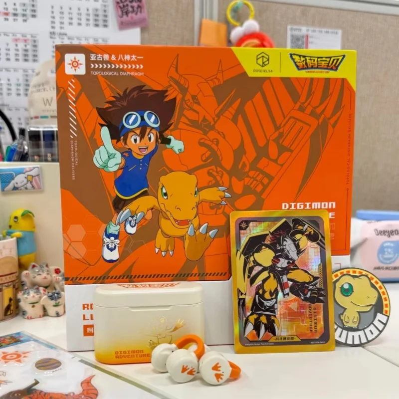 In Stock Digimon Adventure Ear Clip Wireless Bluetooth Headphones Agumon Tailmon New Hot Selling Earbuds Sports Running