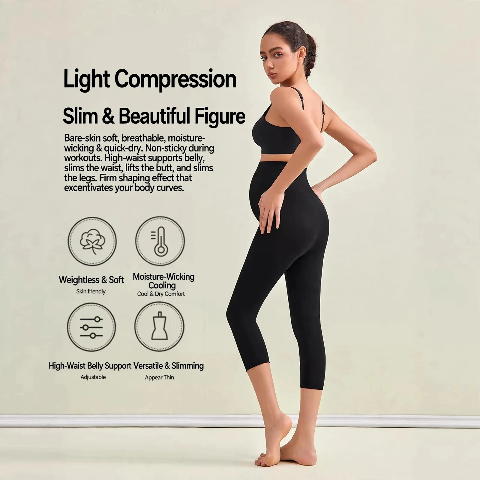 Maternity Leggings Cotton Thin Outer Wear Yoga Pants Belly Support Spring Summer Pregnancy Clothing Women Elegant Casual