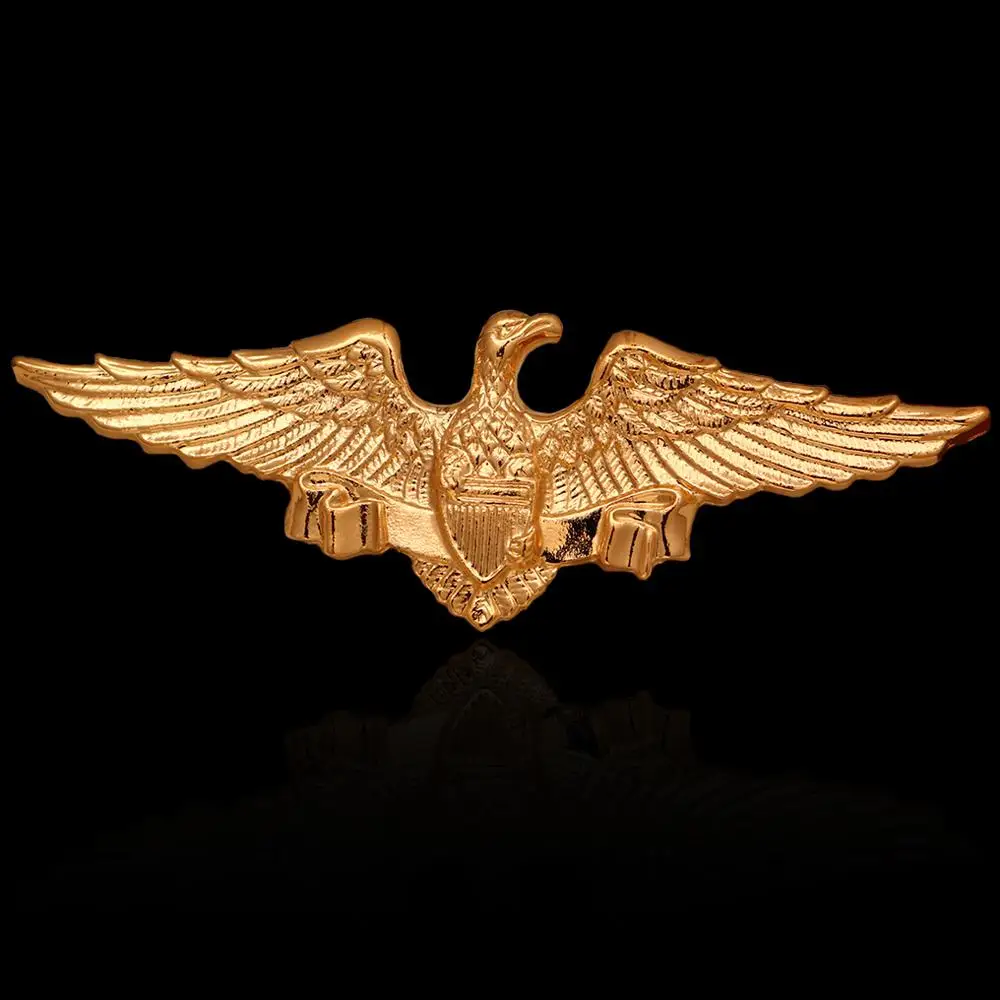 Brooch Pin for Men's Elegant Fashion gold coloren Eagle Lapel Party Collar Pin ee