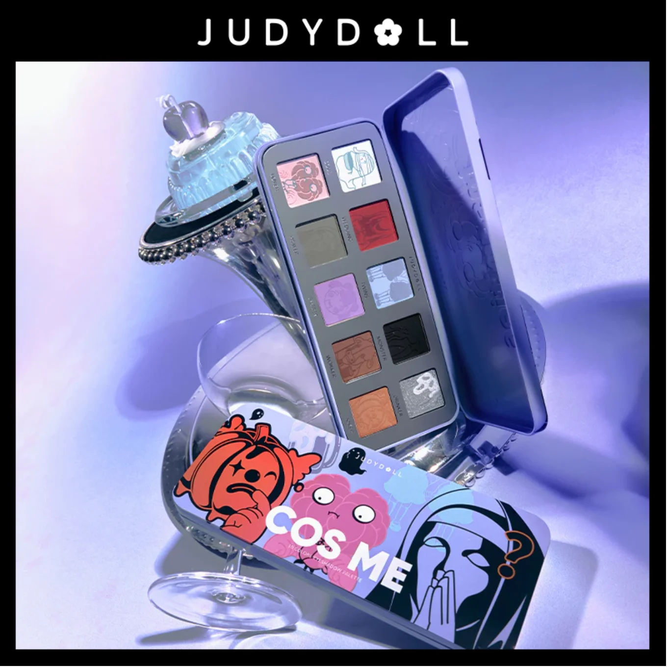 

Judydoll 2024 "Cos Me" Halloween Limited 10-Color Eyeshadow Matte Sparkle Creative Design Makeup Cosmetics