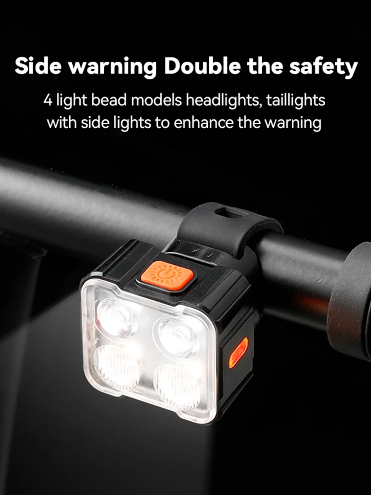 AliExpress Shunmaii Bike Headlight Cycling Taillight LED Bicycle Lantern Waterproof Type-C USB Rechargeable High Brightness Cycling Accessories