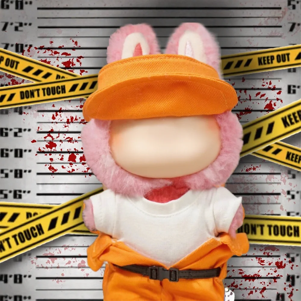 ﻿   15-17 سنتيمتر أفخم ملابس دمى البرتقال السجن نمط ازياء ل دمية صغيرة الملابس والاكسسوارات Keychain بها بنفسك المفاتيح قلادة ديكور