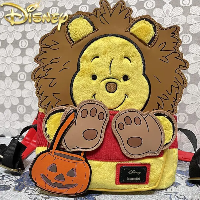 

Disney Winnie The Pooh New Mini Plush Backpack Brand Fashion Women's Backpack Cartoon School Bag High Quality Festival Gift