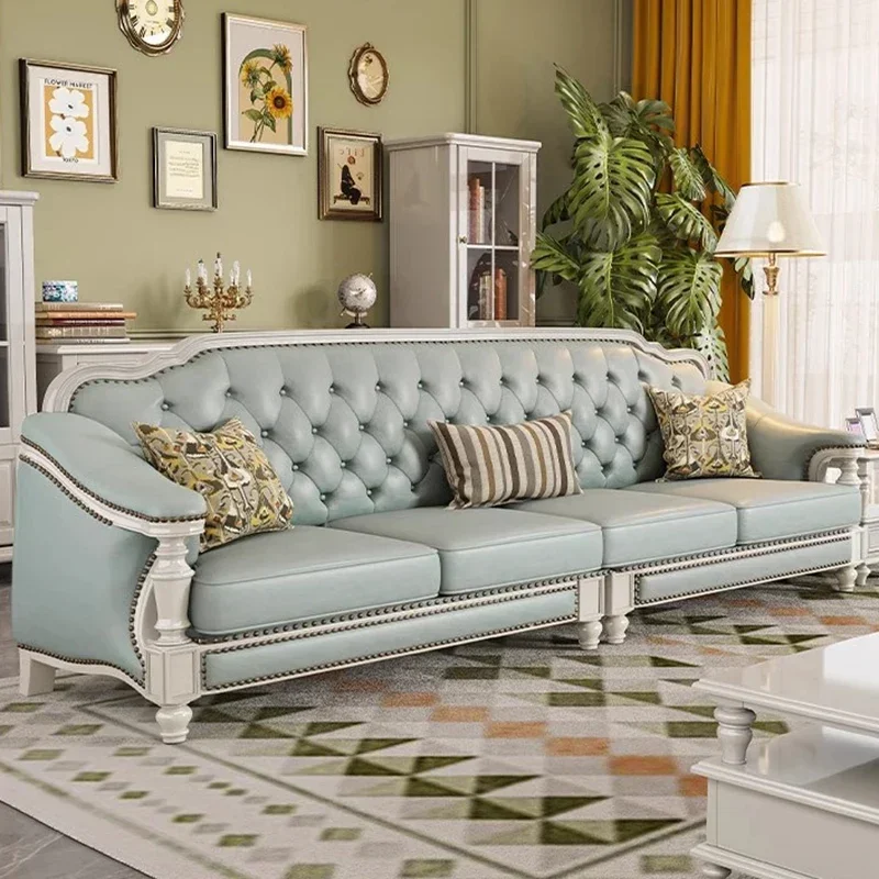 

Waterproof Loveseat Sofa Cushion Soft Combination Villa Sofa Italiano Beautiful Muebles Para Salas Modernos Room Furniture