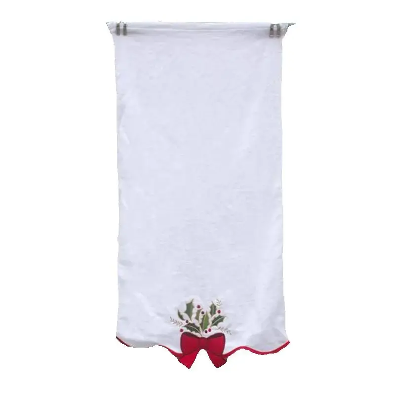 1/set，45x85cm，Christmas bow towel , pure cotton embroidered cut velvet face towel