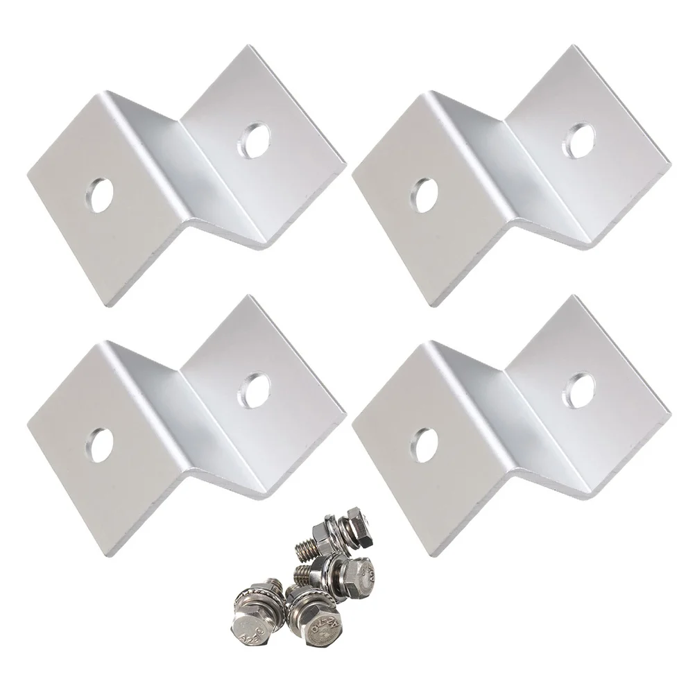 

8Pcs Z-Bracket Solar Mount for Panels Heavy-Duty Aluminum Cooling Space Compatible with DIY Frame Solar Panel Holder Stand