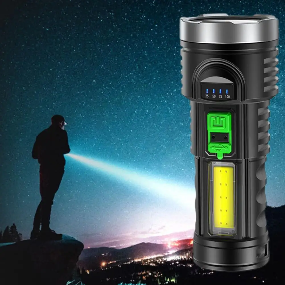 Outdoor Flashlight 1 Set Practical Ultra-Bright Compact Size  Powerful LED Flashlight Portable Torch Light for Climbing