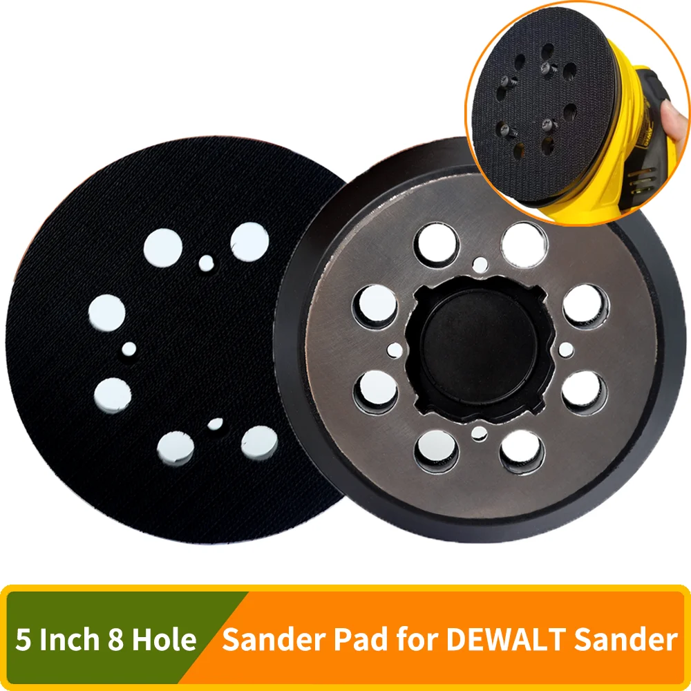 

5 Inch 8 Hole Hook & Loop Replacement Sanding Pad 125mm Random Orbital Sander Pad for DeWalt Sander DWE6423/6423K ‎DWE6421/6421K