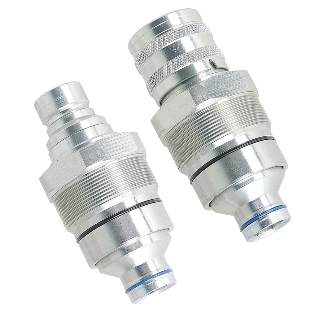 1/2 Hydraulic Male Female Flat Face Quick Connector Set 48mm Thread Diameter 7246802 7246799 Skid Steer Loader For Bobcat