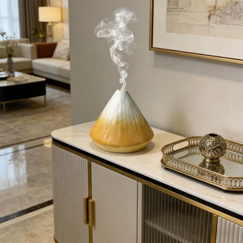 Elegant earthenware Scent Base Featuring Built In clinker Collector For Relaxation Practices And interior decoration 37JD