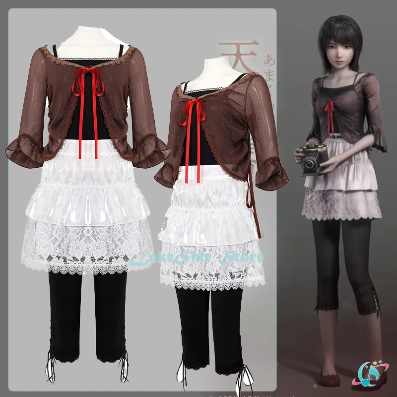 Fantasia de Cosplay Mio Mayu Amakura Fatal Frame II: Crimson Butterfly Zero ~Akai Chō~ Anime Halloween Roupas Femininas Assustadoras