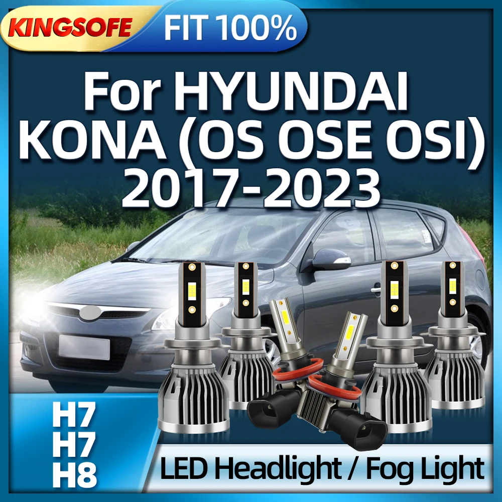 

KINGSOFE LED Headlight H7 180W 6000K CSP Car H8 Fog Lamps Turbo For HYUNDAI KONA OS OSE OSI 2017 2018 2019 2020 2021 2022 2023