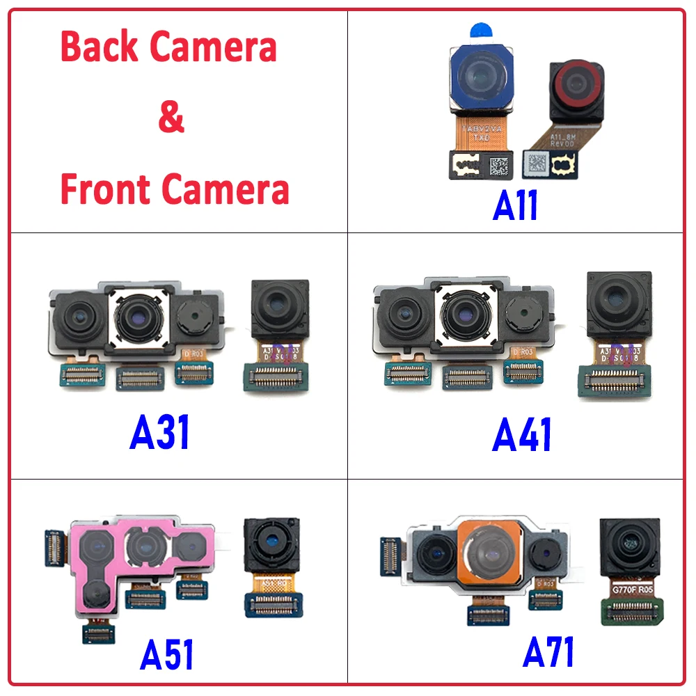 

Back Big Main Camera Module Front Small Camera Module Flex Cable For Samsung A11 A31 A41 A51 A71