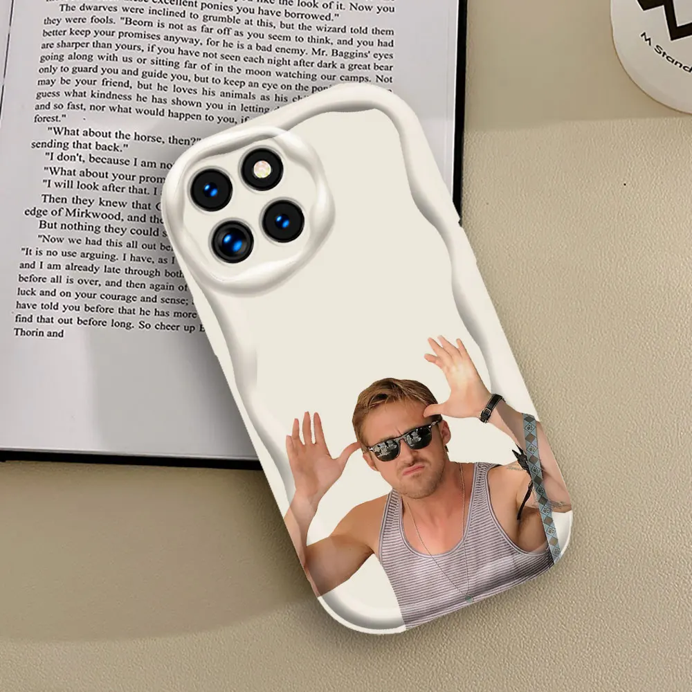 Funny Ryan Gosling Phone Case For Xiaomi Mi 14 12 11 Poco X6 X5 X4 X3 M6 M4 M3 F4 F3 Pro GT Nfc Lite C61 C31 3D Wave Cover Funda