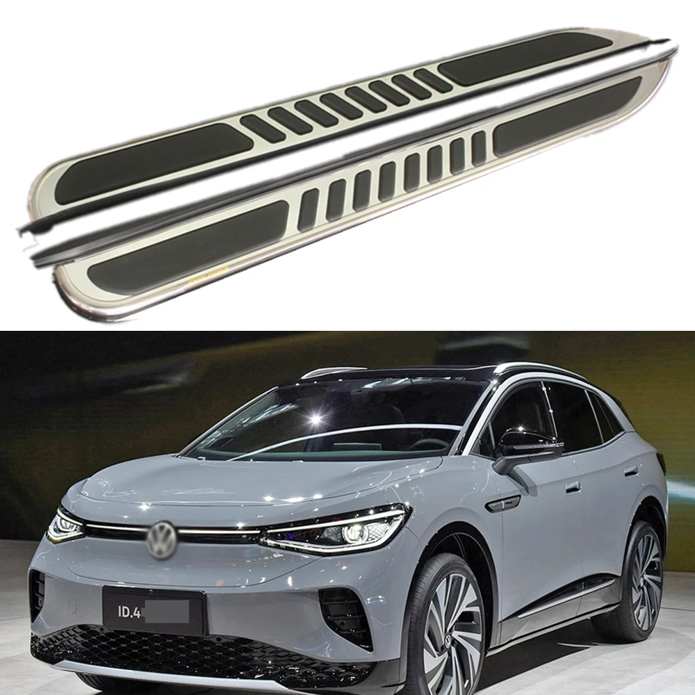 

2Pcs Fixed Running Boards Side Steps Pedal Nerf Bar fits for VW ID.4 2020 2021 2022 2023