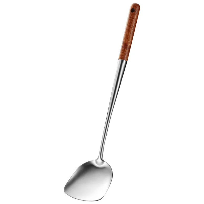 Long Handle Stainless Steel Wok Spatula Kitchen Slotted Turner Rice Spoon Ladle Cooking Tools Utensil Set