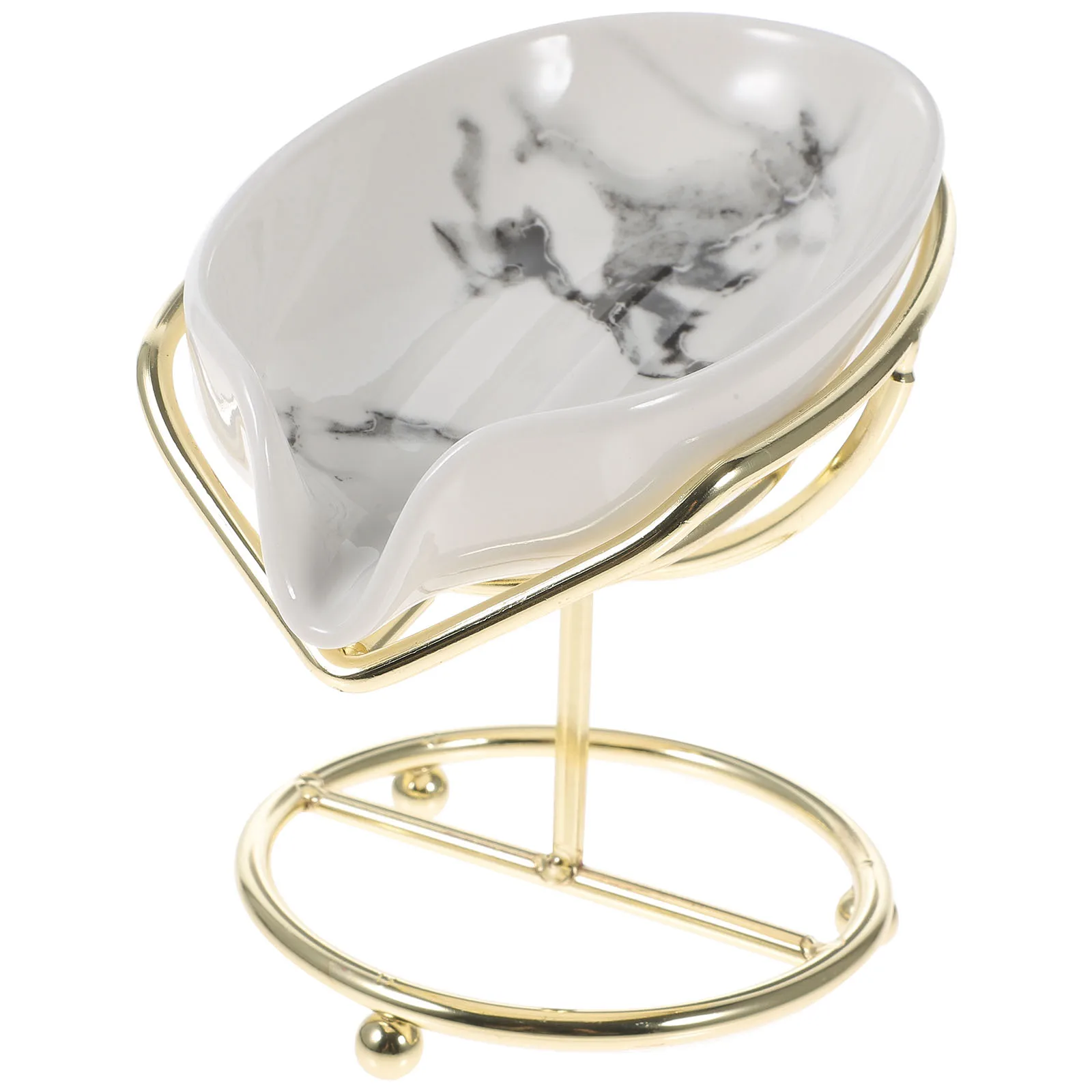 

Soap Holder Ceramic Metal Box Tray for Bathroom Self Draining Detachable Soap Dish Modern Kitchen Accessories Sturdy Non