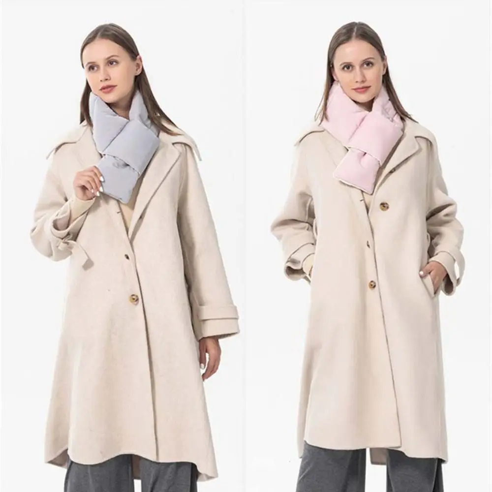 

Warm Wrap Down Neck Scarf Apparel Accessories Cold Proof Korean Style Scarf Solid Color Running And Cycling