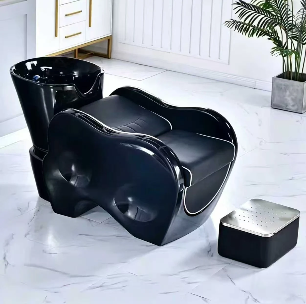 &c Half Lying Hair Wash Bed Hair Salon Specific Flushing Massage Bed Fiberglass Hairdressing Internet Hamous