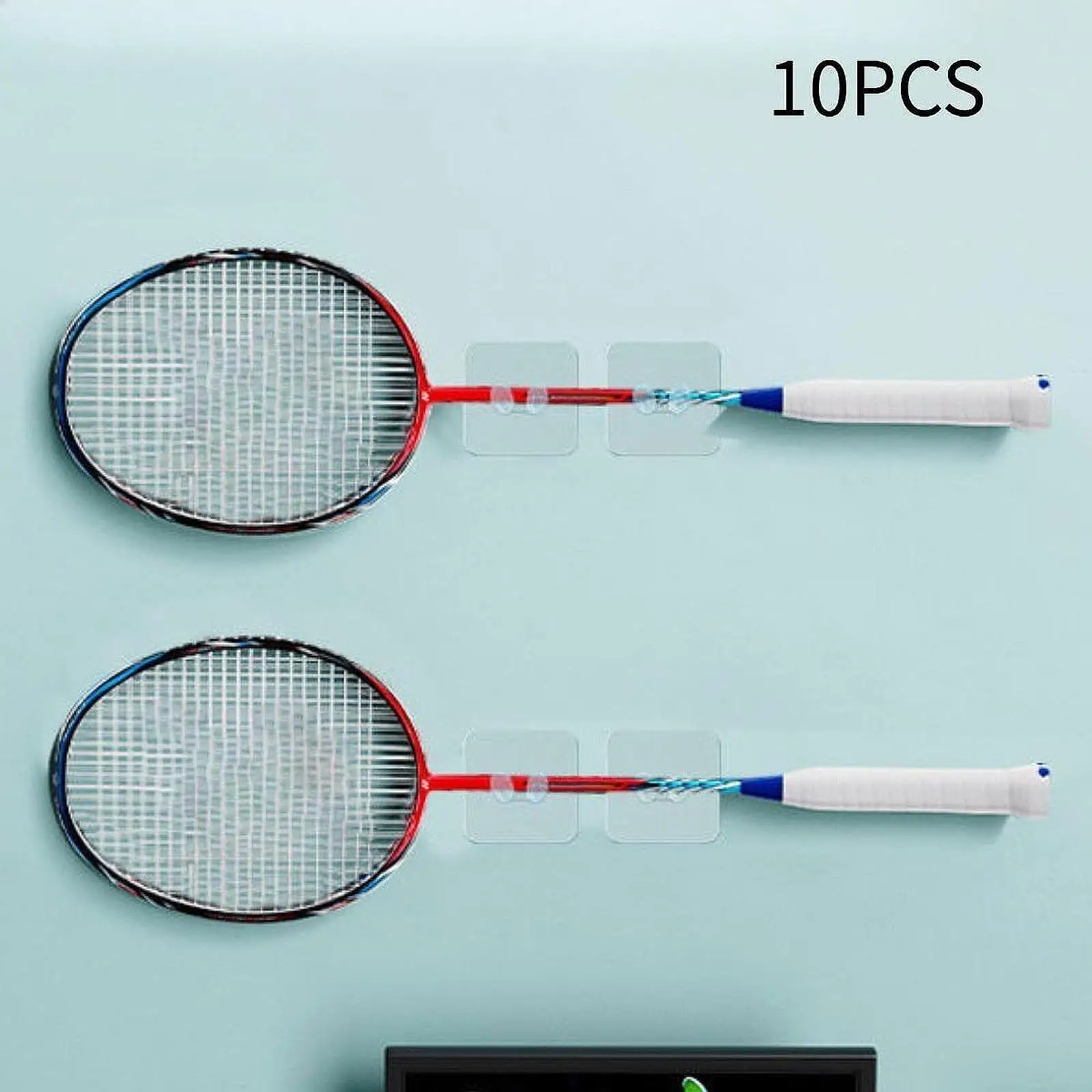 

Pack of 10 Badminton Racket Hooks, Display Racks for Gym Facilities