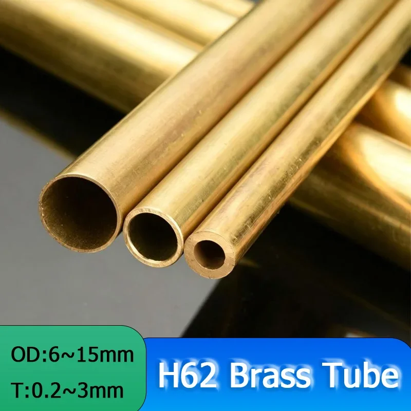 1pcs H62 Brass Tube DIY Length 500mm Brass Round Tube Tube Round Dia 6/7/7.5/8/8.5/9/9.5/10/11/12/13/14/15mm