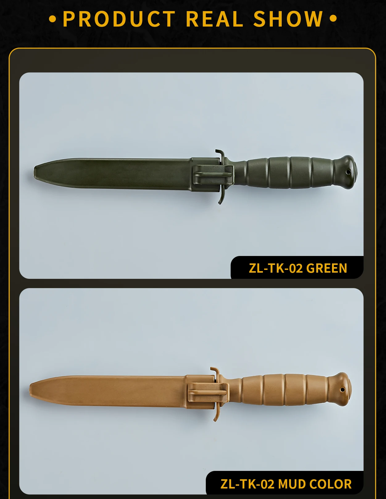 Plastik-Trainingsmesser mit Nylon-Griff & TPE-Klinge, Inklusive Scheide, Sicher für Militärtraining, Cosplay, Halloween-Requisiten – Detail 3