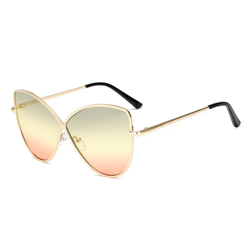 Cat Eye Sunglasses Oversize Women Metal Brand Designer Fashion eyewear Female ladies sun glasses sunglasses for women