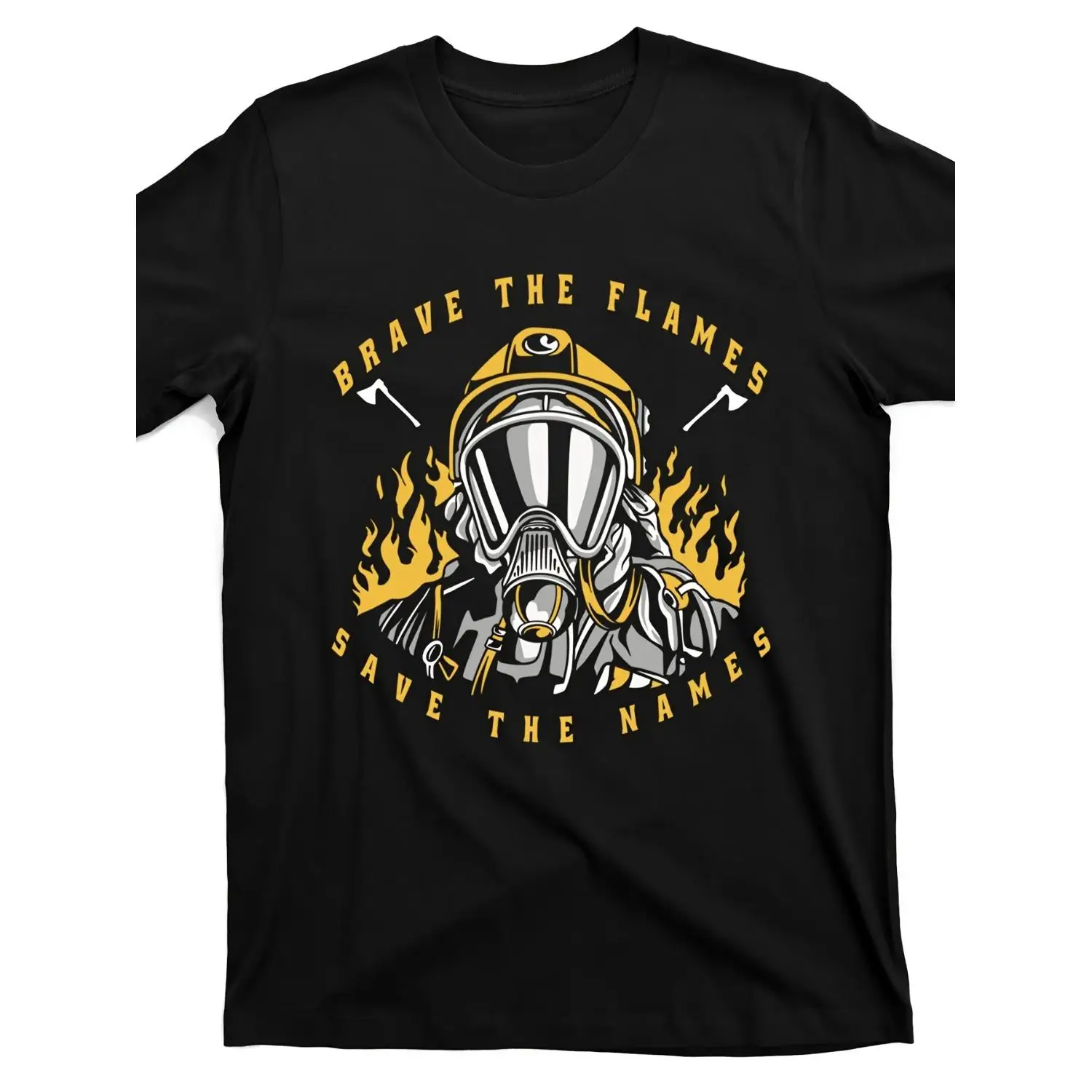 1pc Men's Vintage Firefighter Graphic T-Shirt - 