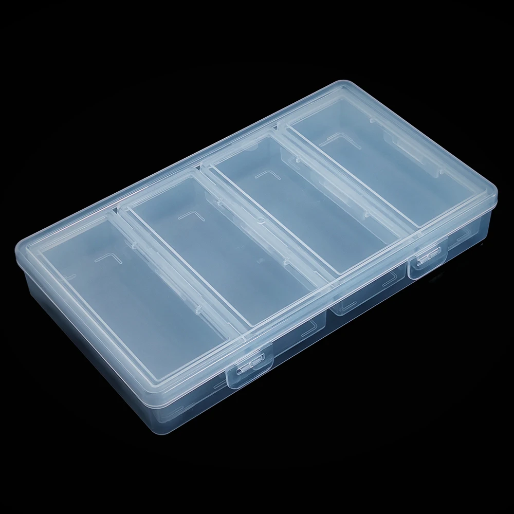 Plastic Box Container 4 In 1 grid Practical Adjustable Compartment bead storage case Screw Holder Plastic box Case Organizer