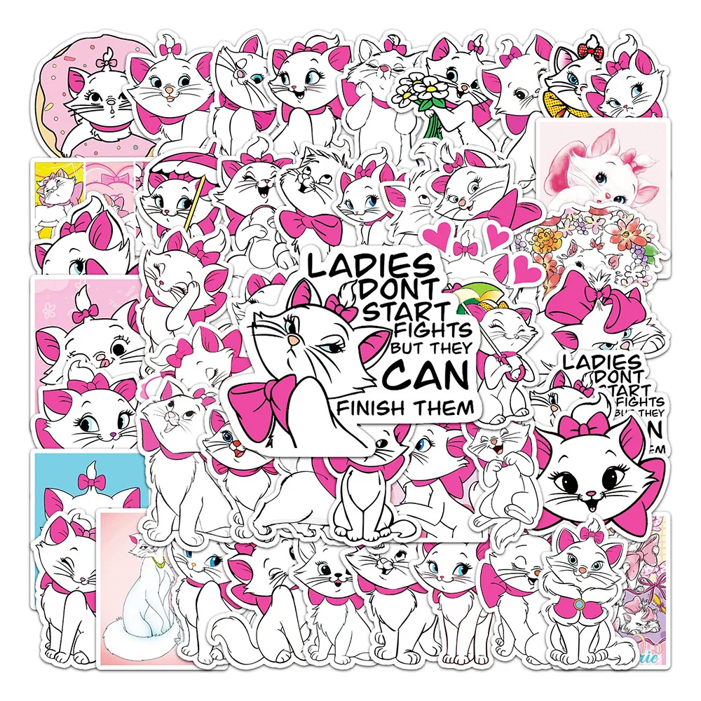 10/30/50PCS Die Aristocats Cartoon Disney Marie Katze Aufkleber DIY Telefon Laptop Gepäck Skateboard Graffiti Decals spaß für Kid Spielzeug