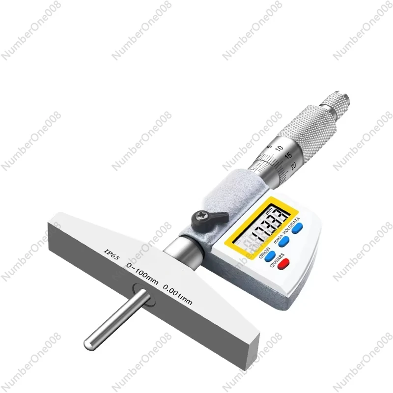 0.001mm Measurement IP65 High-precision Micrometros Stainless Steel Depth Gauge Depth Micrometer Micrometer Digital