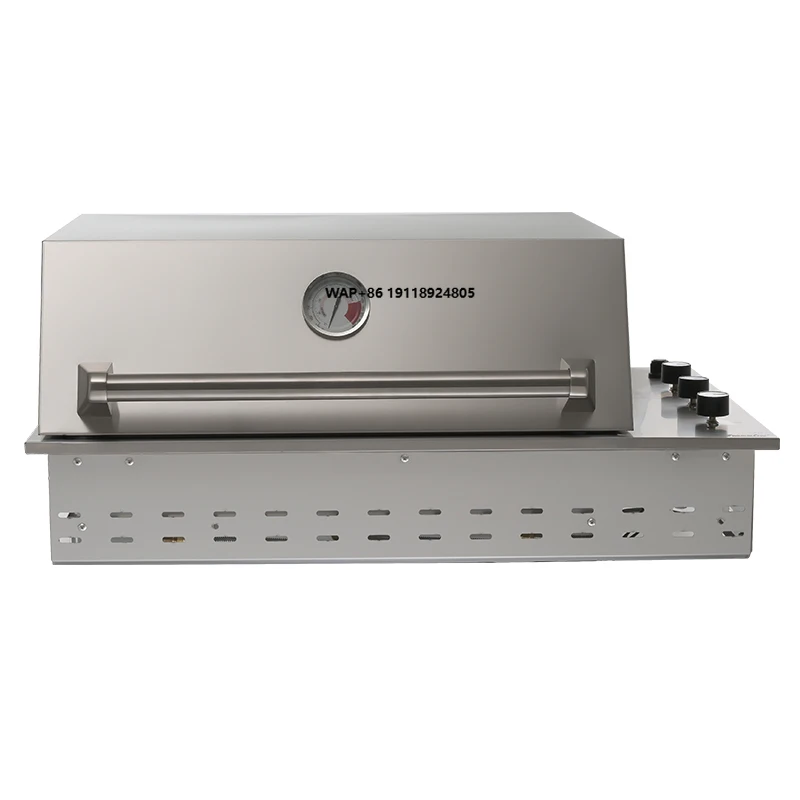 

Built-In Stainless Steel Gas BBQ Grill with Digital Timer Control and Oxygen Depletion Safety Device 4 Burner for Outdoor Use