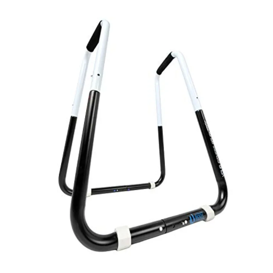 Ultimate Body Press Dip Bar Fitness Station - Adjustable Width Folding Dip Stand with Angled Grips Stable Leveling and Easy Sto