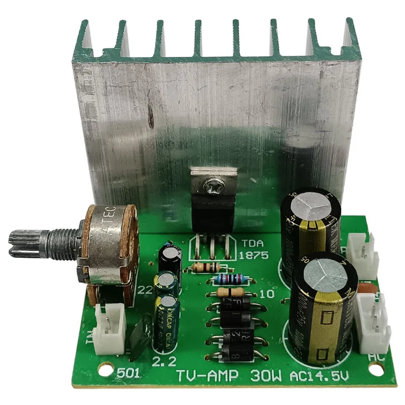 AMP 1875 AC15V * 2 30W Mini scheda amplificatore di potenza con radiatore mono piccola scheda amplificatore