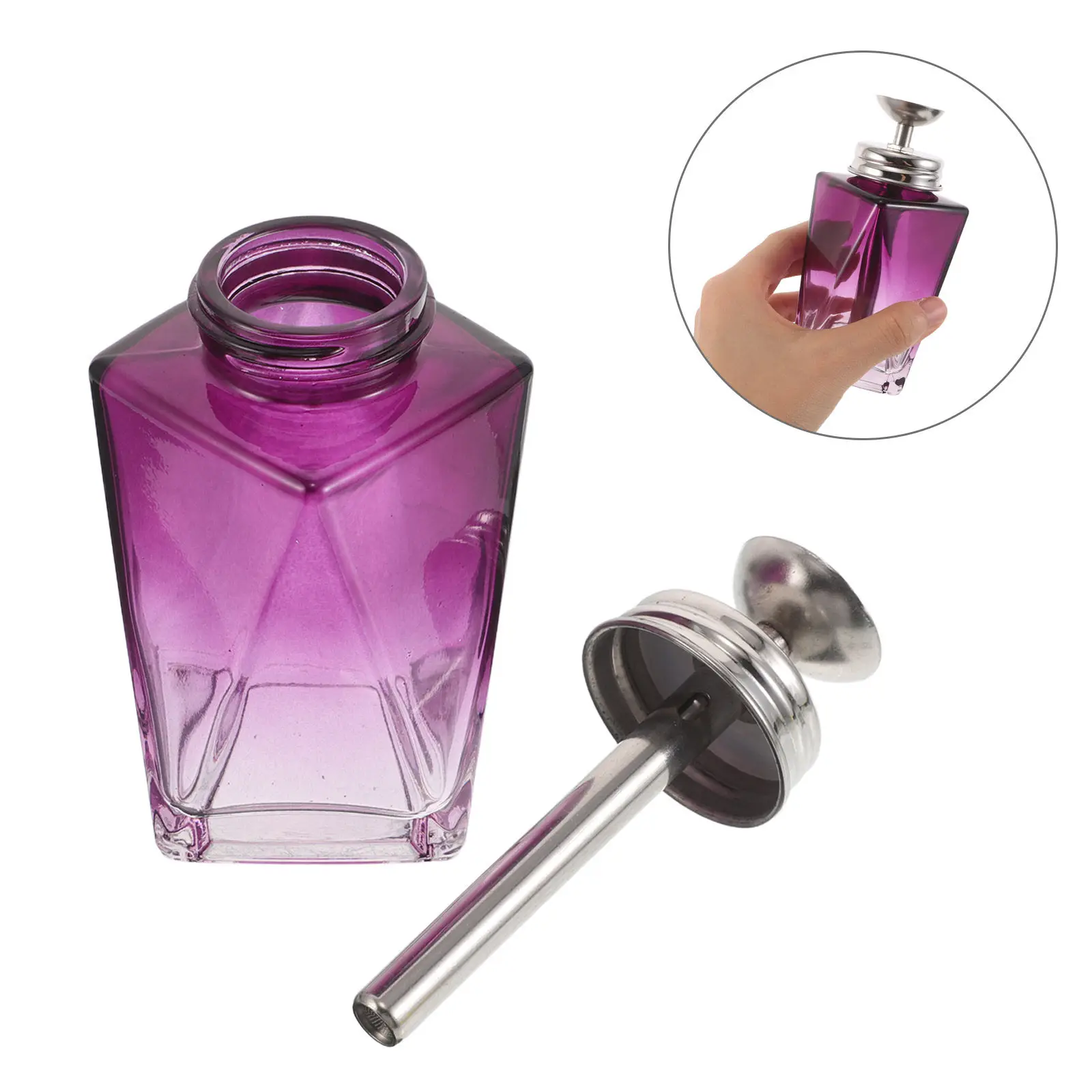 

Флакон-дозатор для жидкости для снятия лака, многоразовый, герметичный, 150 мл, портативный, дорожный, стеклянный контейнер, удобный для жидкостей