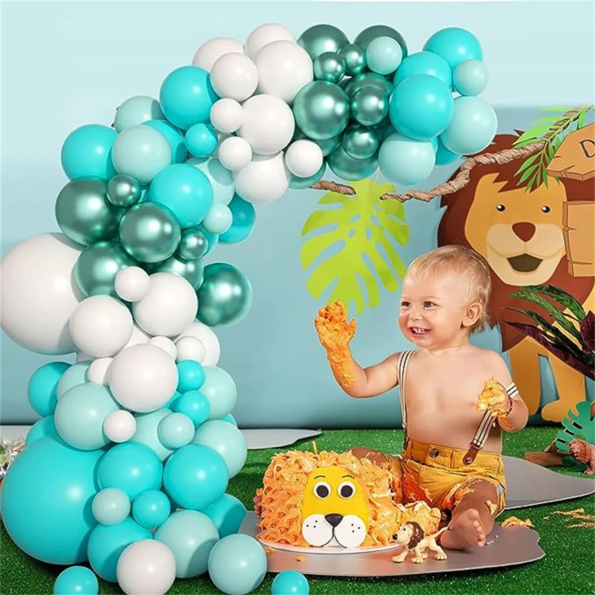 Blue Balloon Garland Arch Kit Happy Birthday Party Decorations Confetti Balloon  Wedding Decor Balloon