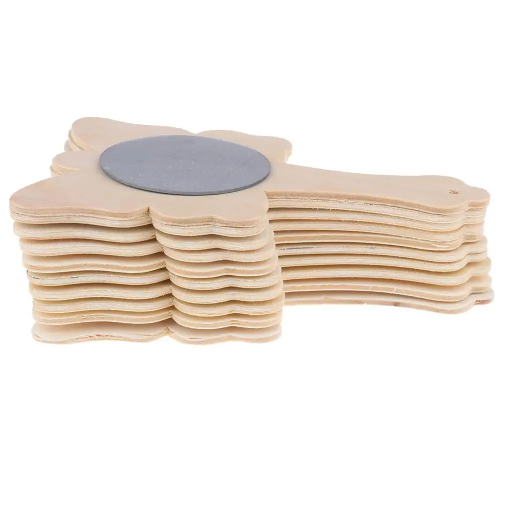Unfinished Wooden Mirror Handheld Wood Craft Mirror for DIY Kids Toys Art Projects Home Activities