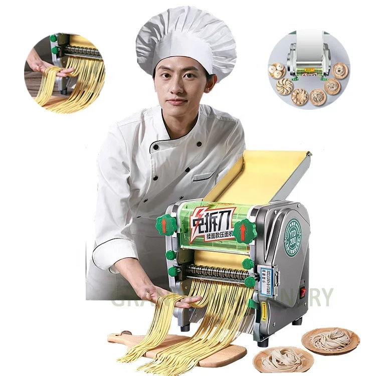 Stainless Steel Small Commercial Electric Fresh Dough Noodle Making Machine Ramen Pasta Round Noodle Maker Machine