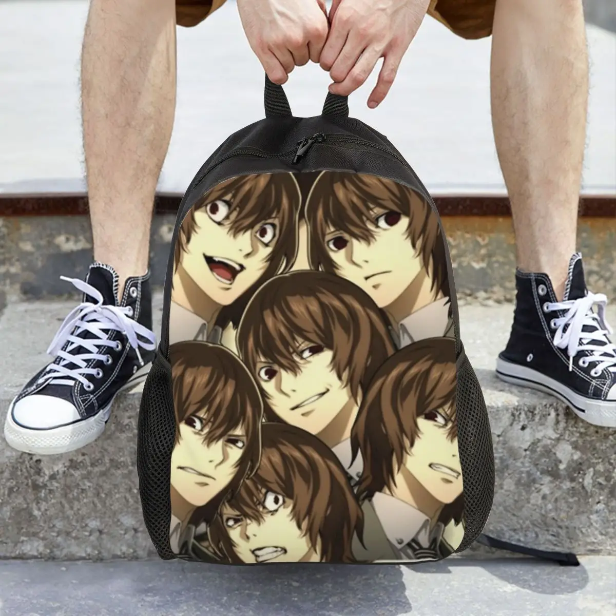 

Many Faces Of Goro Akechi Backpack Hot Sale Daypack Large Capacity Boys Girls BookBag School Bag Shoulder Bags for Men Women