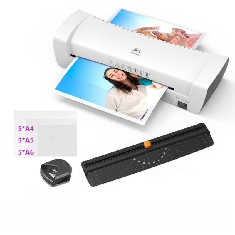 Laminazione termica e a freddo Doppio uso L200Macchina per sigillare plastica con set multipezzoA4Macchina per termosaldatura Ossidazione anti-inceppamento