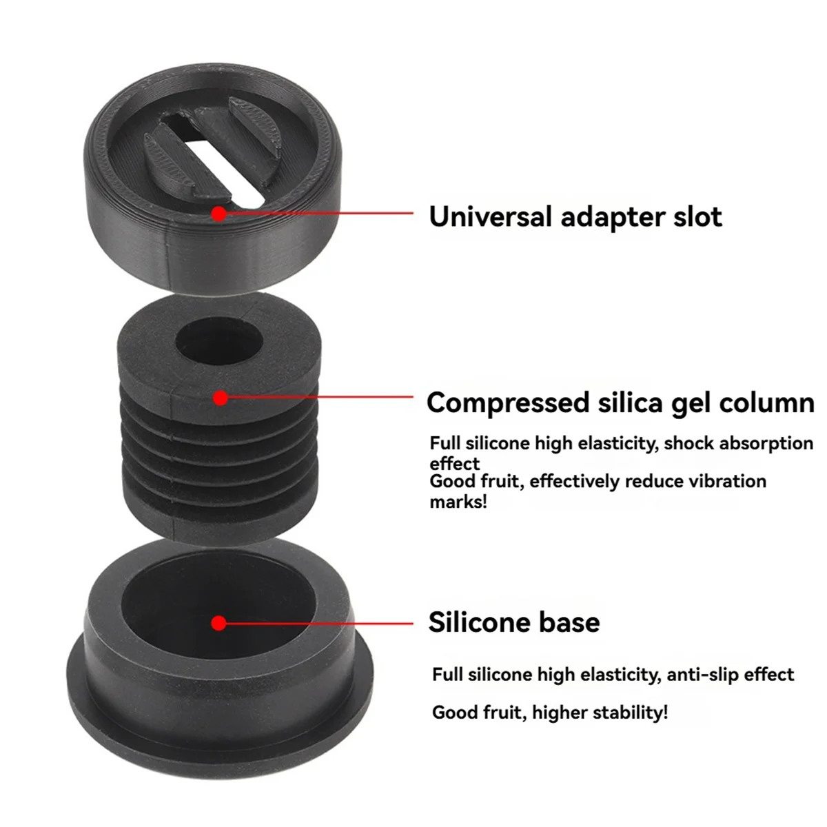 NEUE Anti-Vibrations-Gummifüße für Bambu Lab 3D-Drucker, für P1 X1 A1 A1 Mini Anti-Rutsch, staubdichtes Design