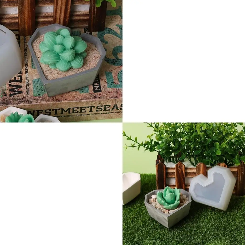Heart-shaped Jewelry Containers Silicone Molds for Making Plant Pot