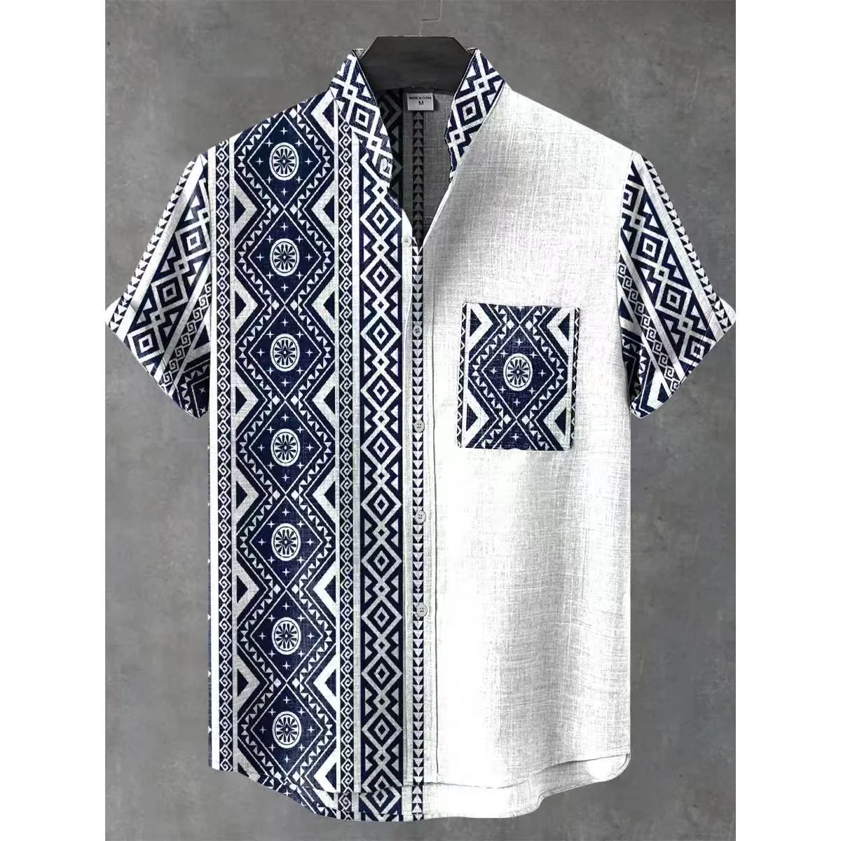 Race Style New Model Shirt Pattern Design Men's Printed Short-Sleeved Shirt Loose Plus Size Shirt S-6XL Fast Shipping