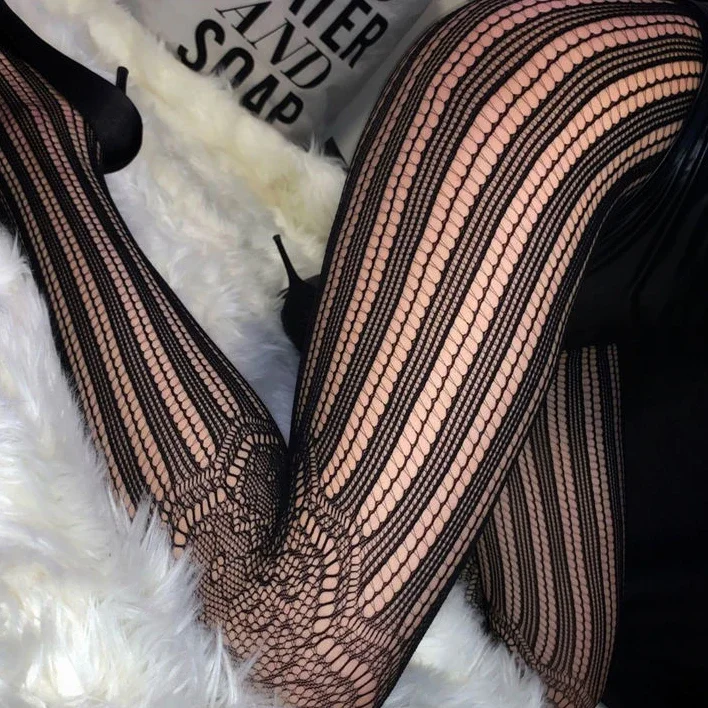 Image of Heißer Verkauf frauen Strumpfwaren Sexy Strumpfhosen Club Party Tragen Fishnet Strumpfhosen frauen Hohe Taille Legging Plus Größe Strümpfe kostüme