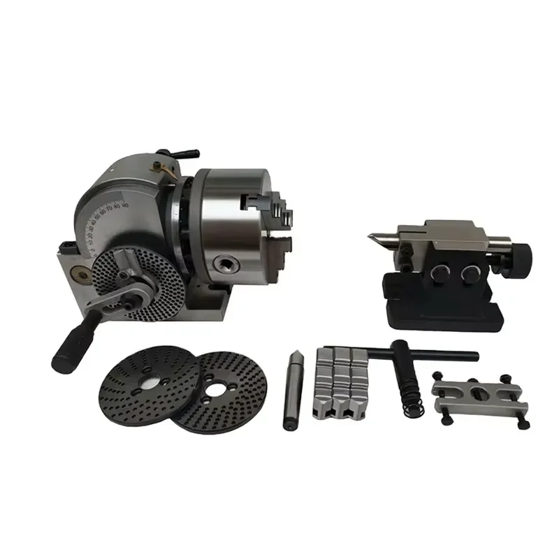 Universal Indexing Head with 3 Jaw Chuck BS2 Mechanical Parts for Milling Machine Precision Rotary Table Accessory Tool BS2