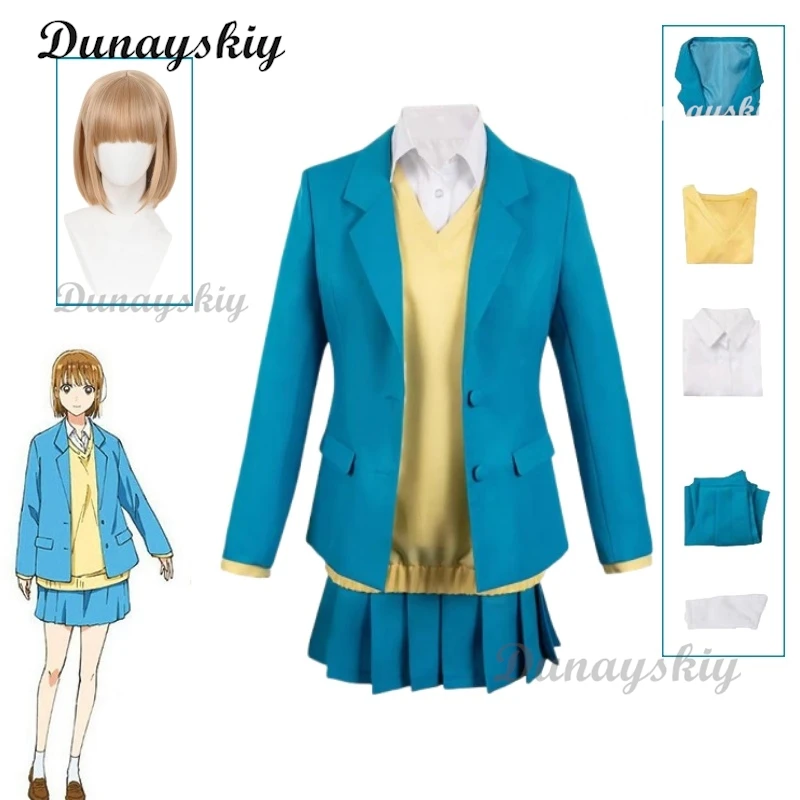 Anime Blue Box Chinatsu Kano Cosplay Costume Wig School Uniform Skirt Ao No Hako Hina Chono Halloween Party for Women Set