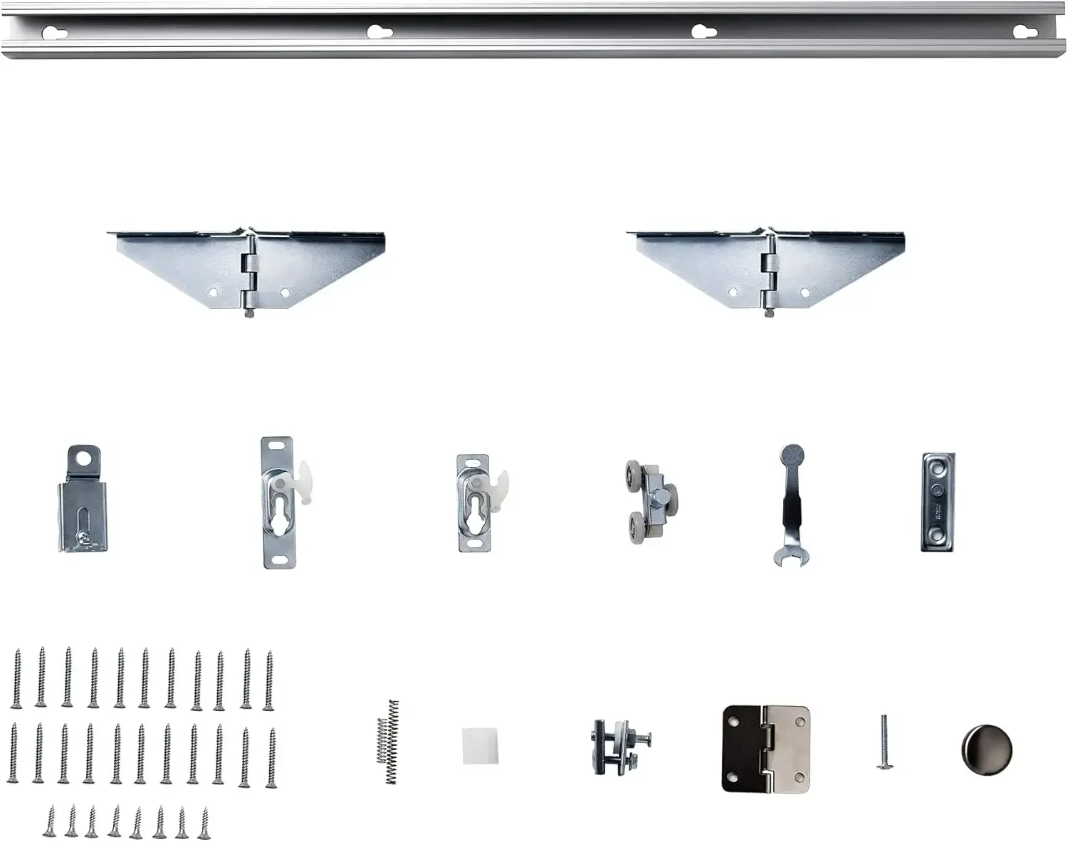 [متجر هيلونج] أبواب ثنائية الطي، لمدة 36 بوصة. × 80 في الفتح، لوحة زجاجية بلوري مقواة 3 خفيفة، MDF، باب خزانة أبيض